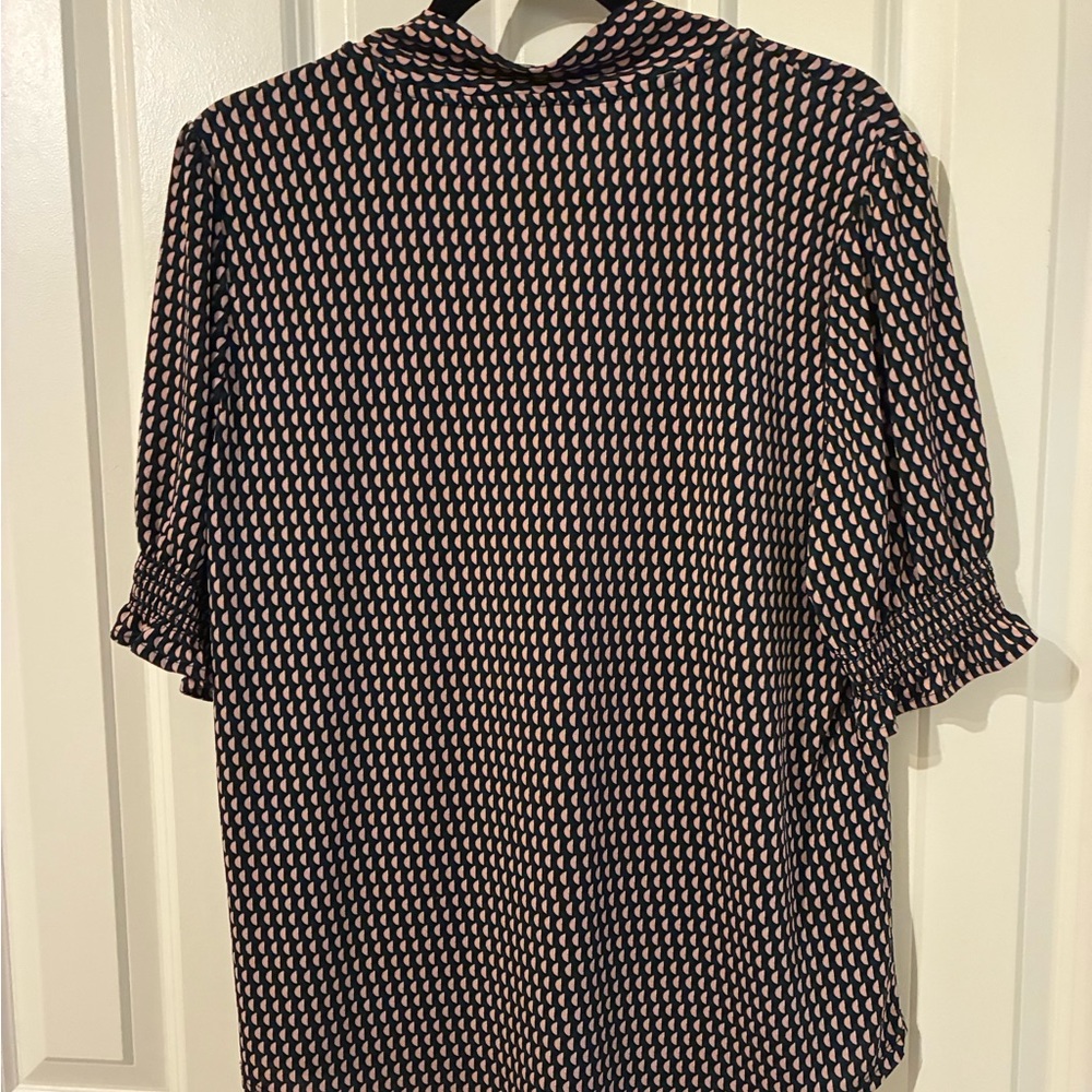 Adrianna Papell Black and White Patterned Blouse - Picture 7 of 8